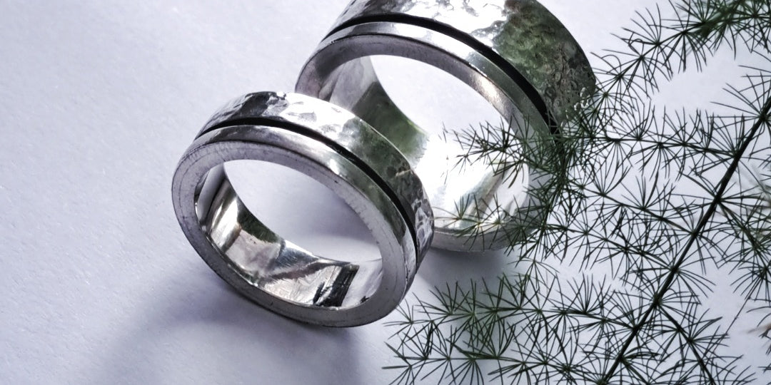 Silver wedding rings