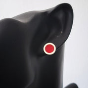 Silver Studs with Resin