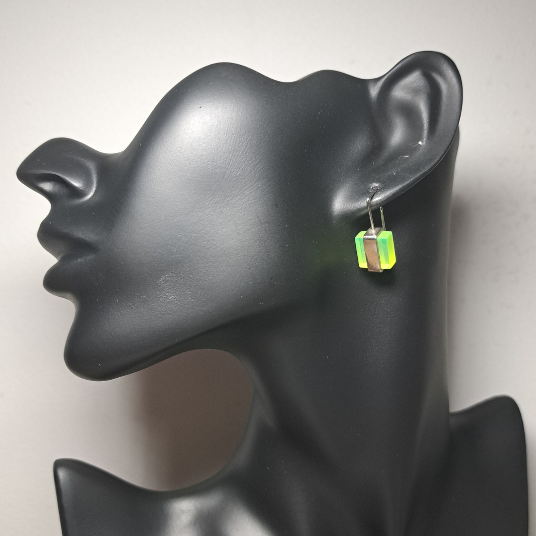 Neon Silver Earrings