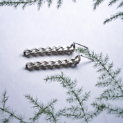 Silver chain earrings