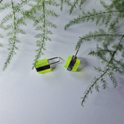 Neon Silver Earrings