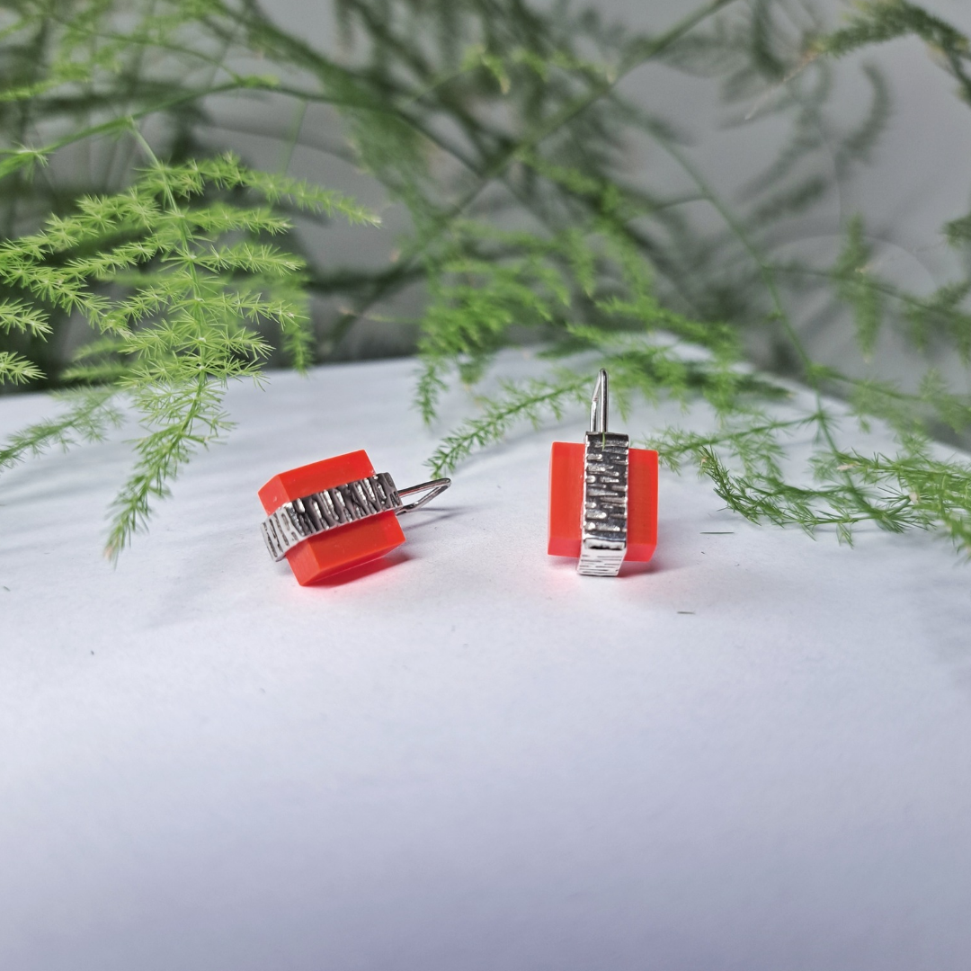 Neon Silver Earrings