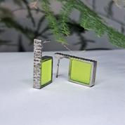 Neon Silver Earrings