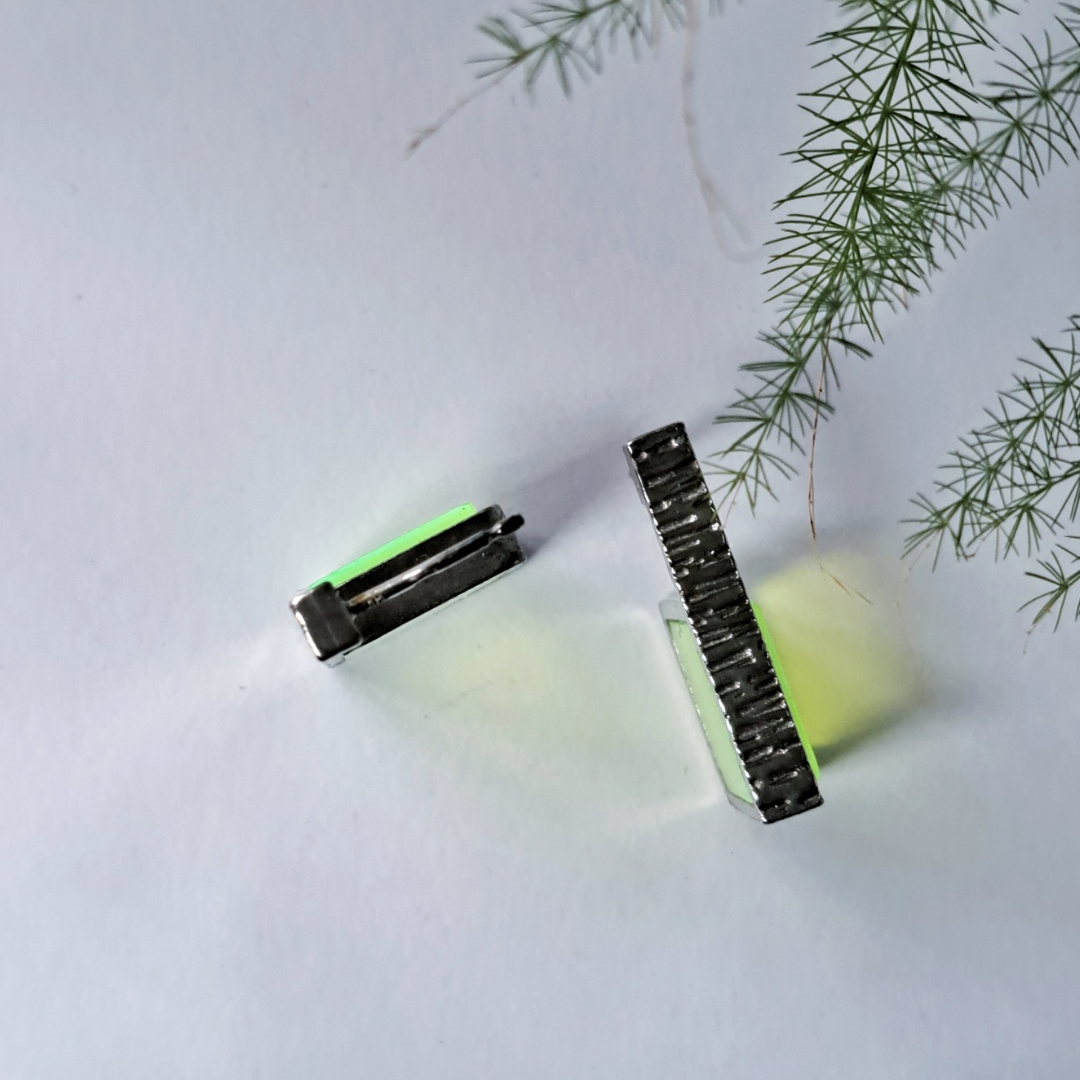 Neon Silver Earrings