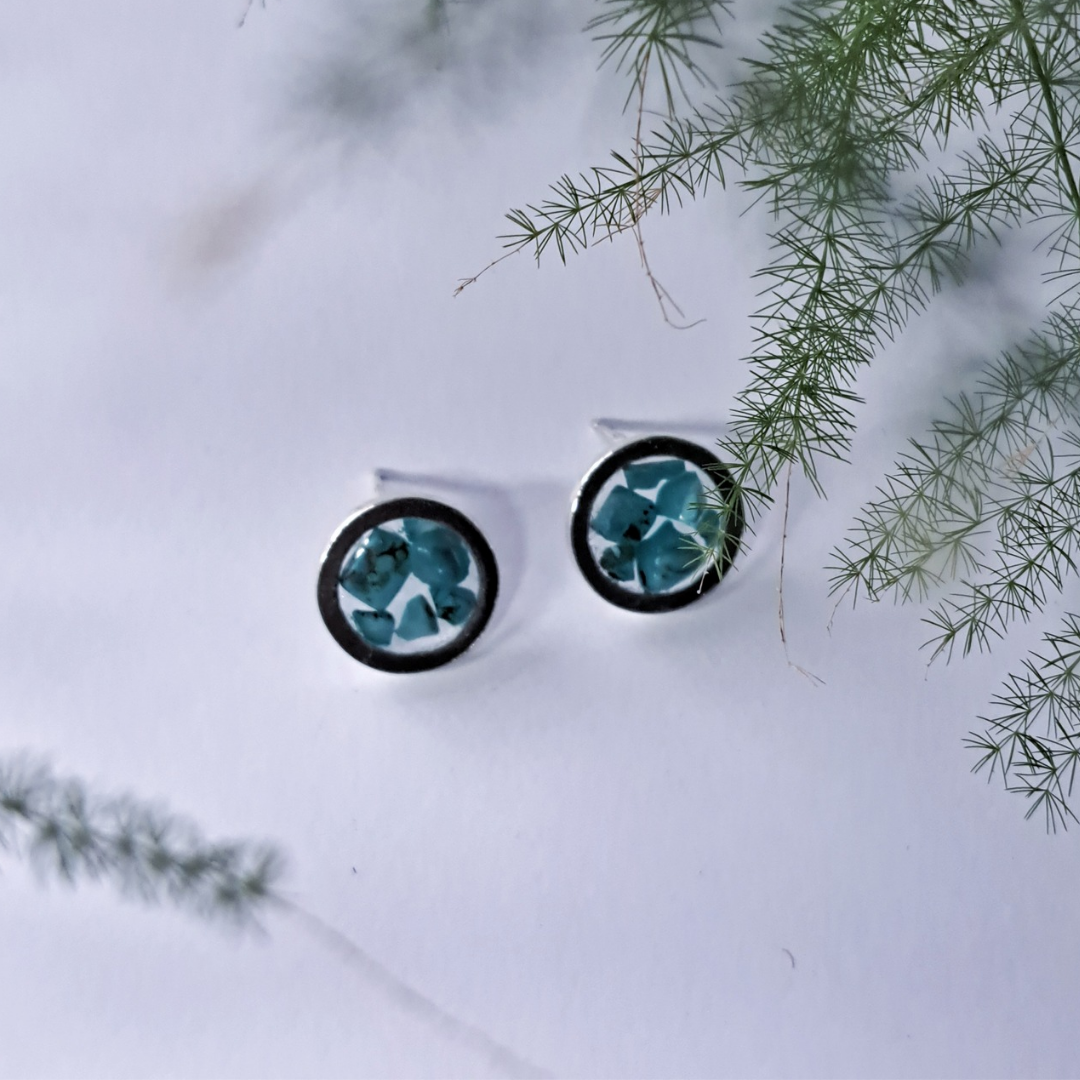 Silver Earrings with Turquoise