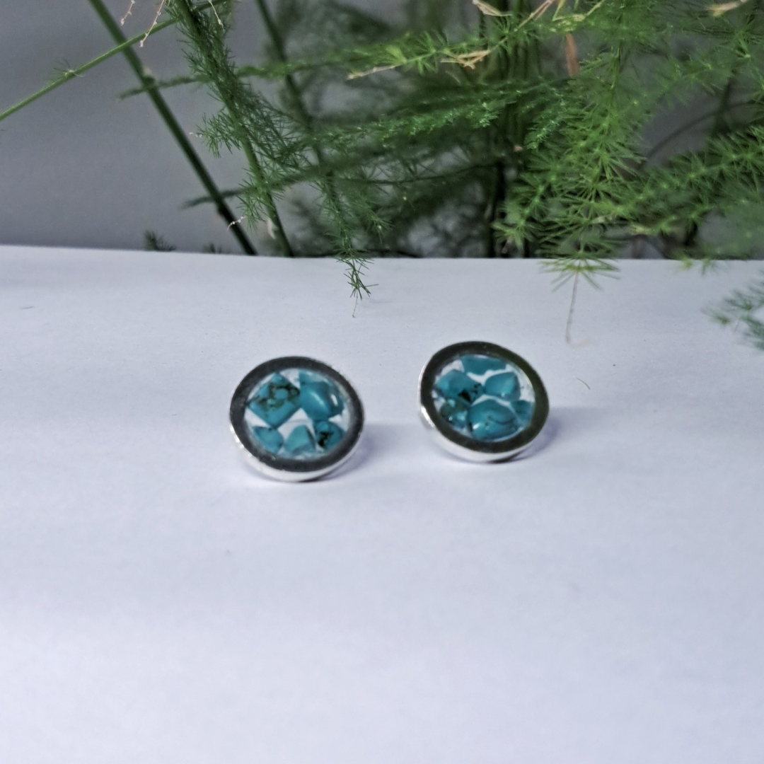Silver Earrings with Turquoise