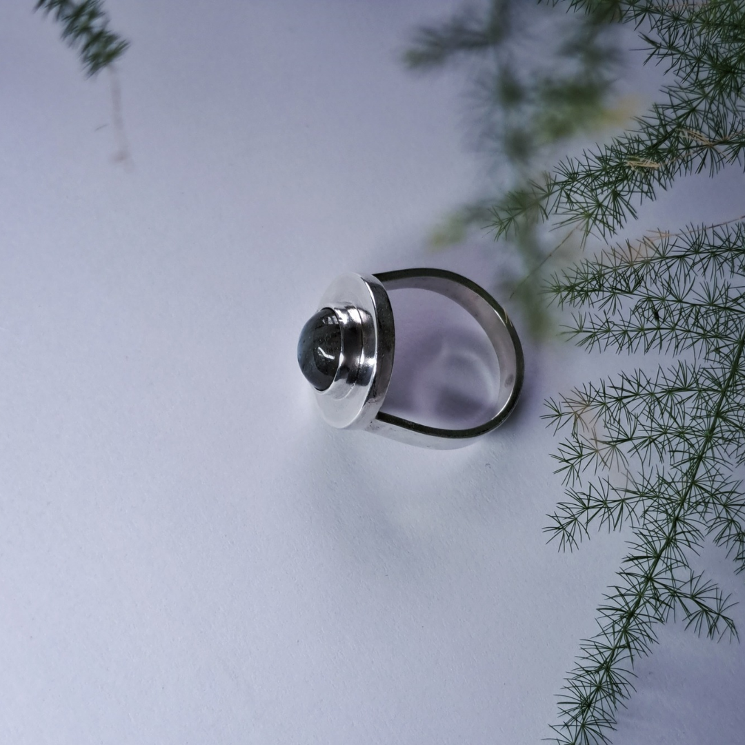 Silver Ring with Labradorite