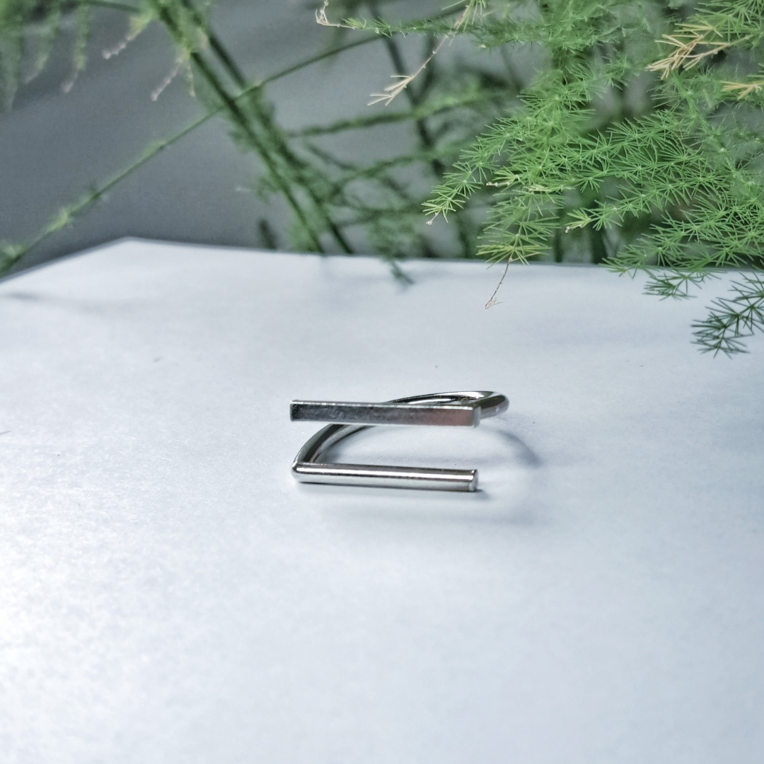 Minimalist silver ring