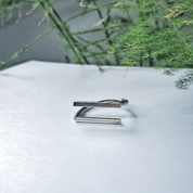 Minimalist silver ring