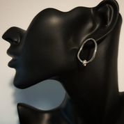 Organic shape Silver Earrings