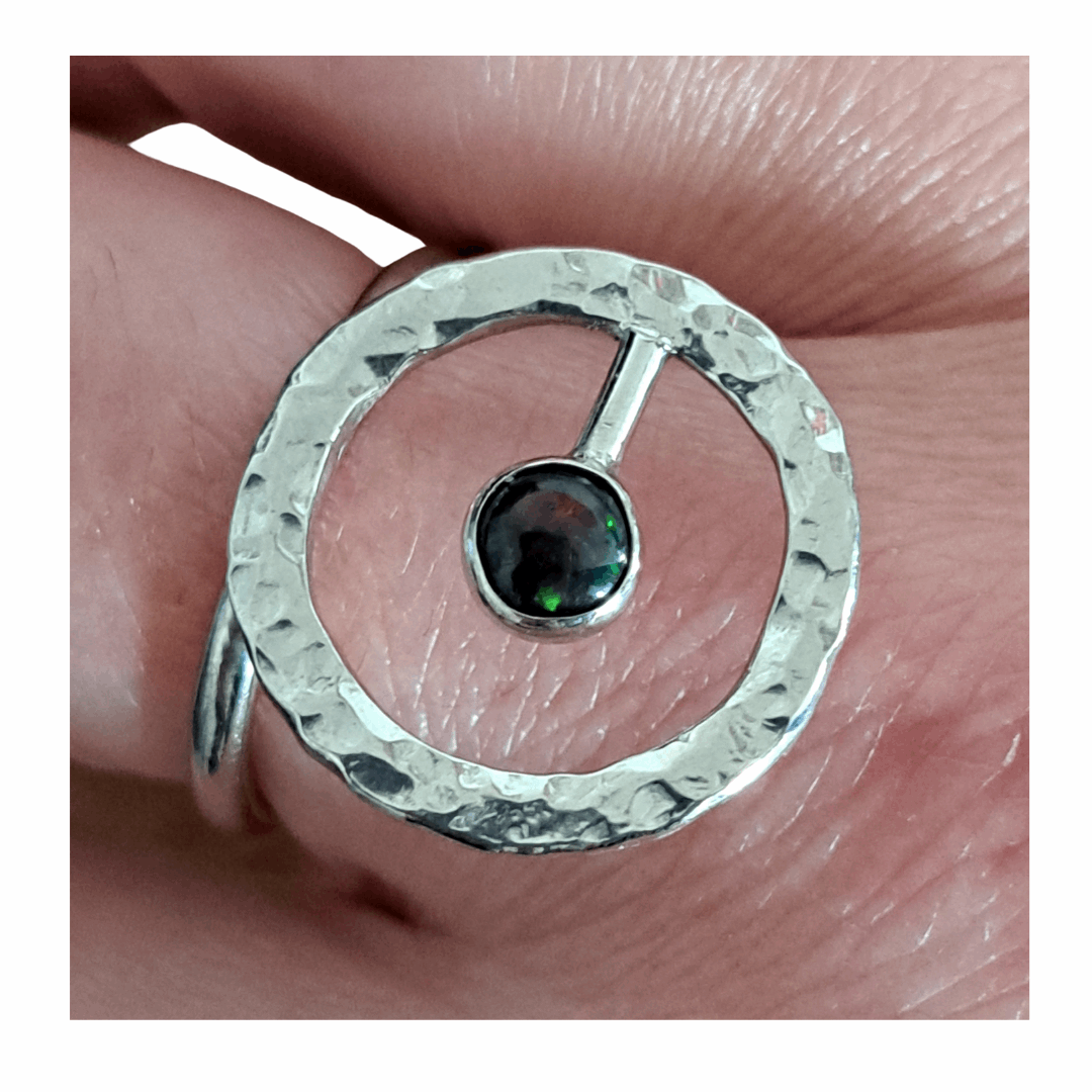 Silver Ring with Opal