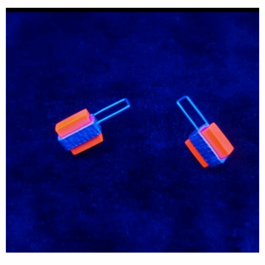 Neon Silver Earrings