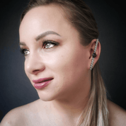 Silver Earrings with Labradorite