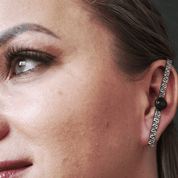 Silver Earrings with Labradorite