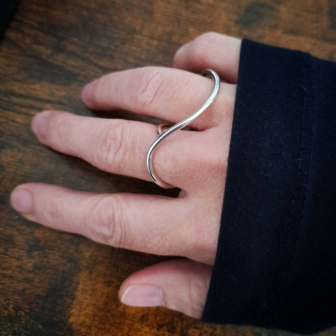 Minimalist silver ring