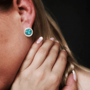 Silver Earrings with Turquoise