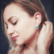 Silver Earrings with Turquoise