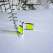 Neon Silver Earrings