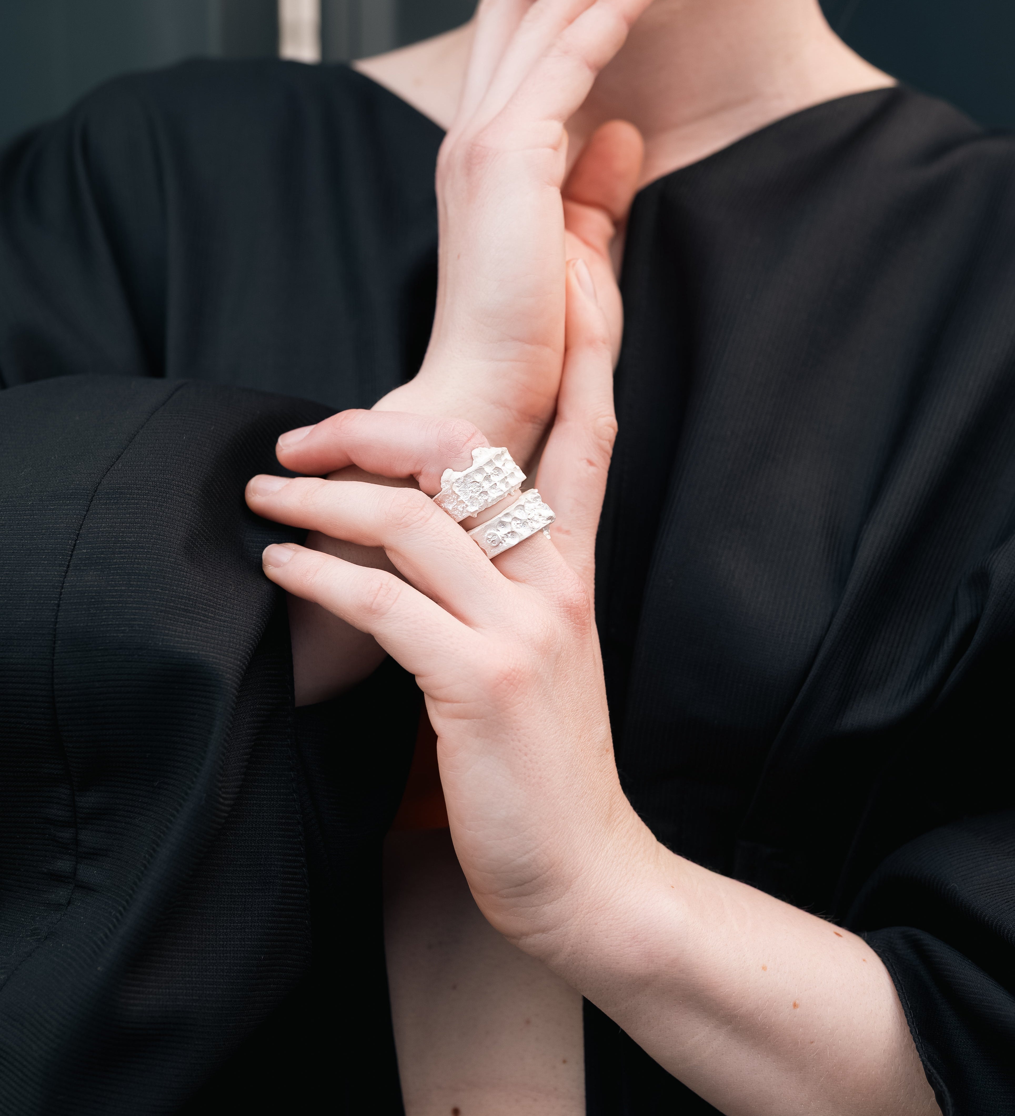 Contemporary silver ring 