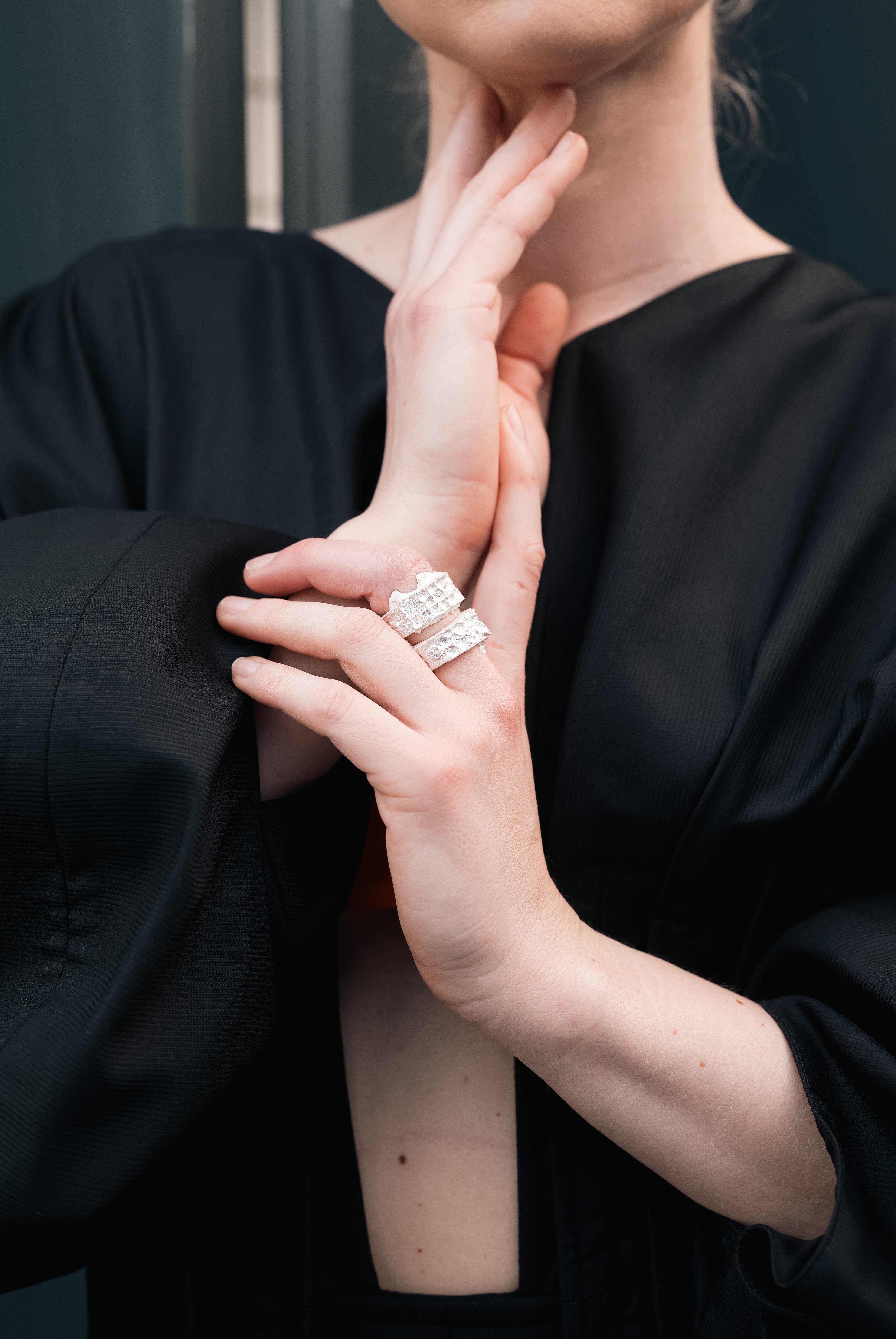 Contemporary silver ring 