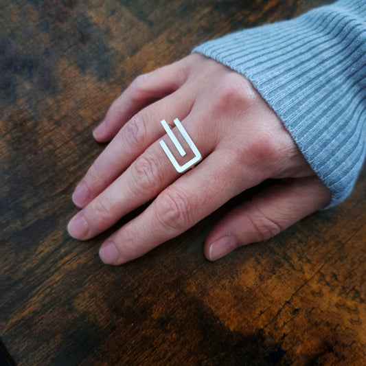 Handmade silver ring 