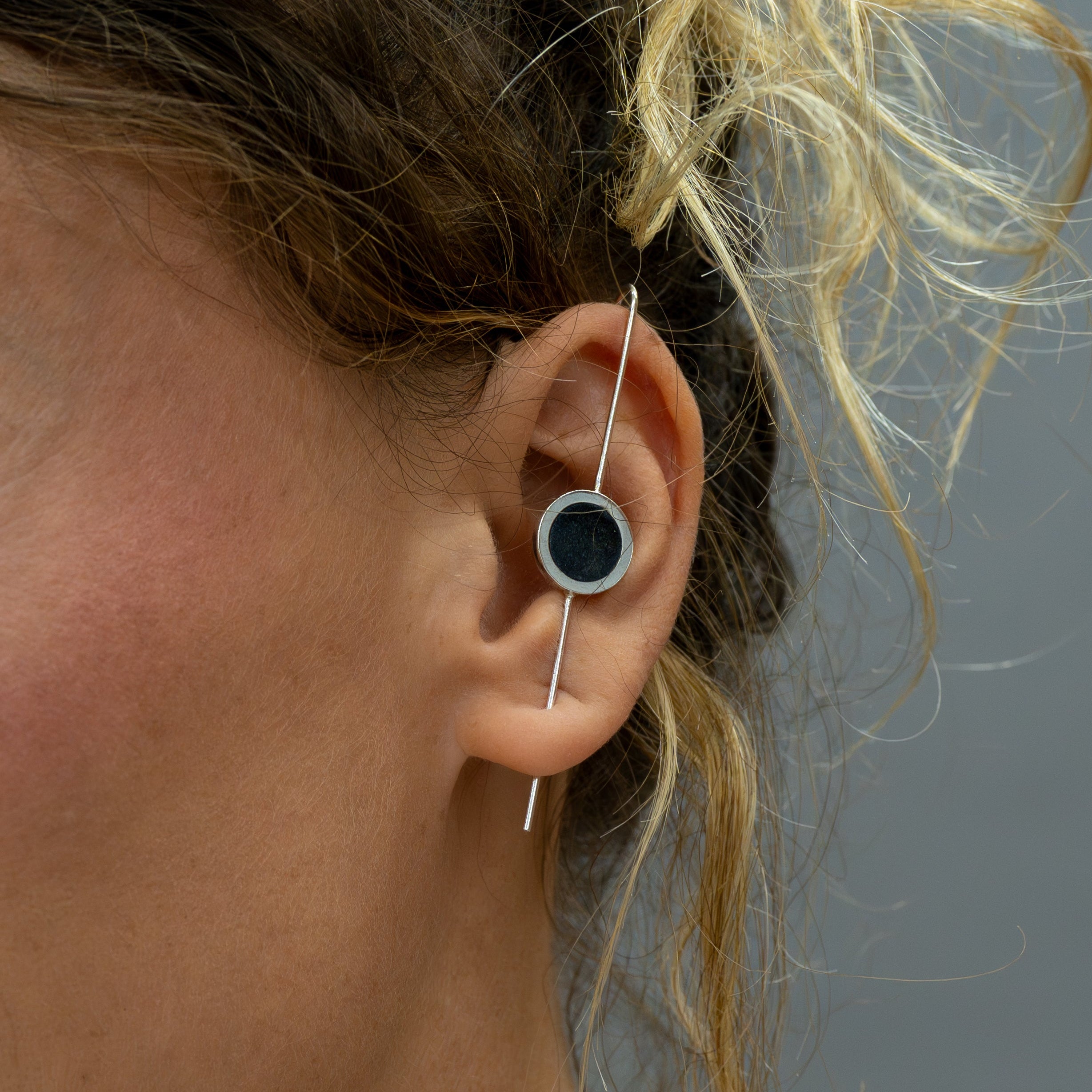 Boucles d'oreilles en argent avec résine