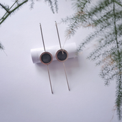 Earrings with resin