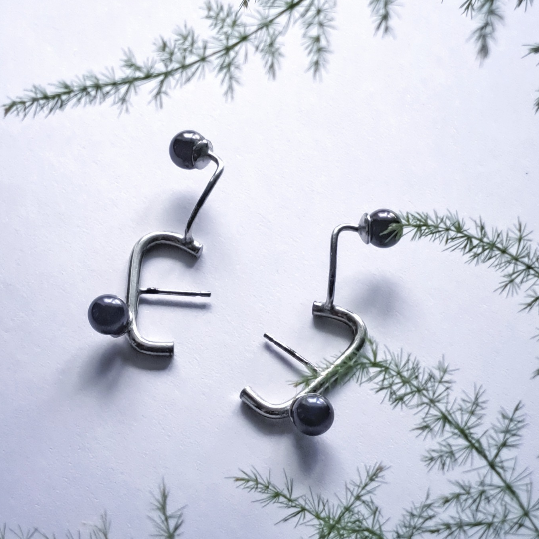 Silver earrings 