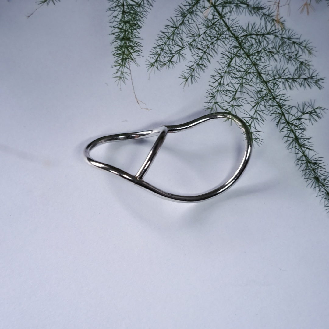 Minimalist silver ring 