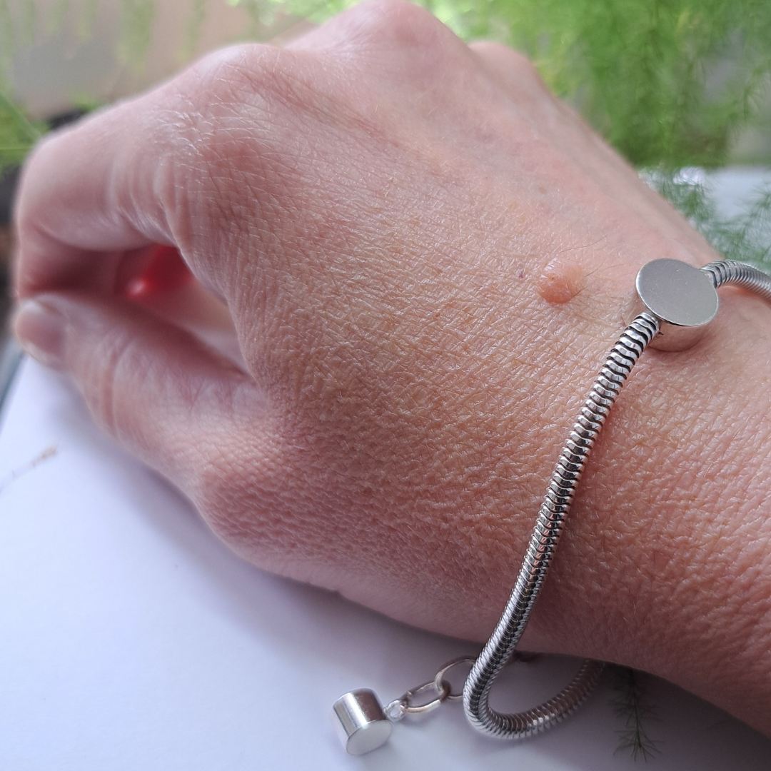 silver snake  bracelet 
