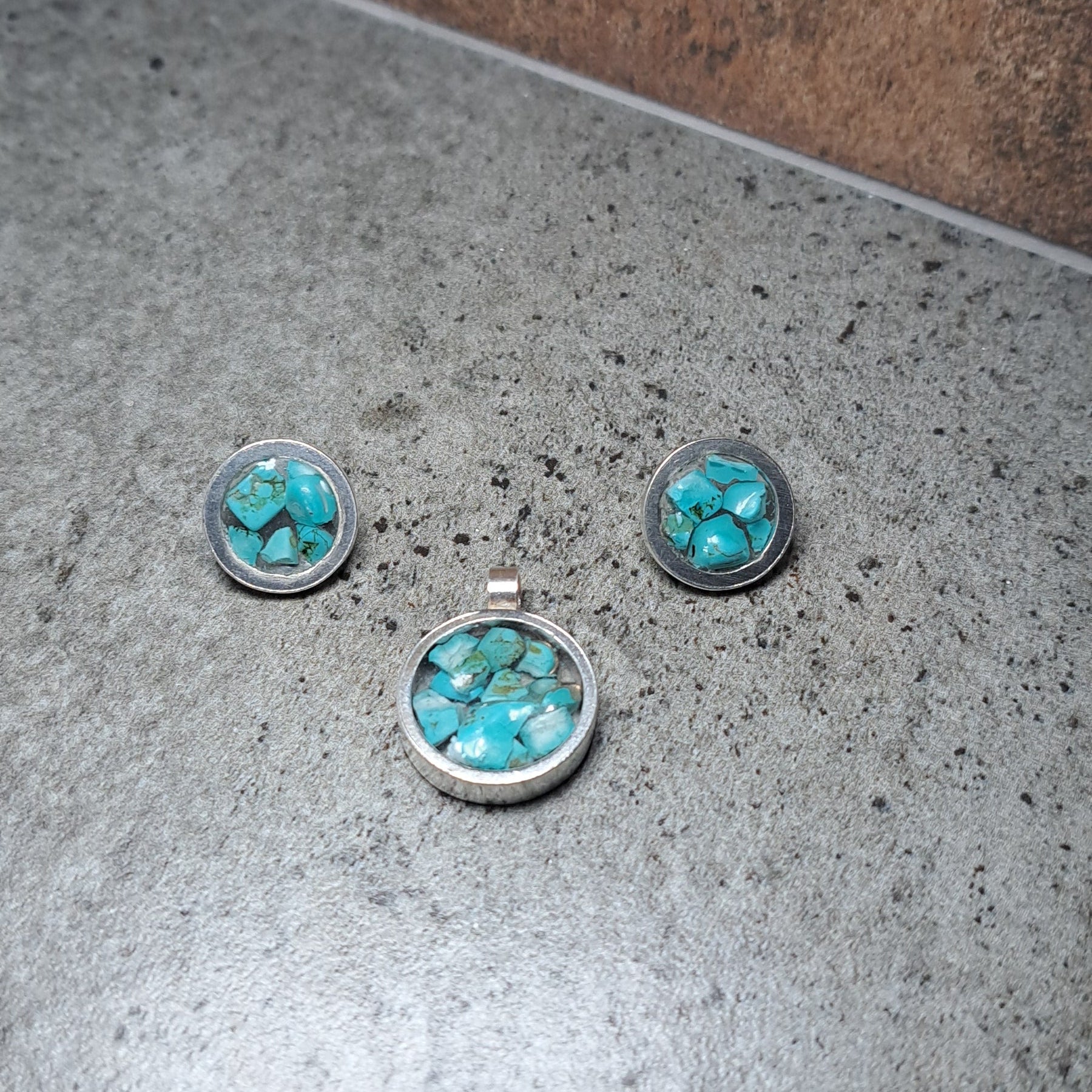 Silver Set with Turquoise
