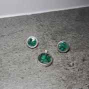Silver Set with Malachite