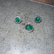 Silver Set with Malachite
