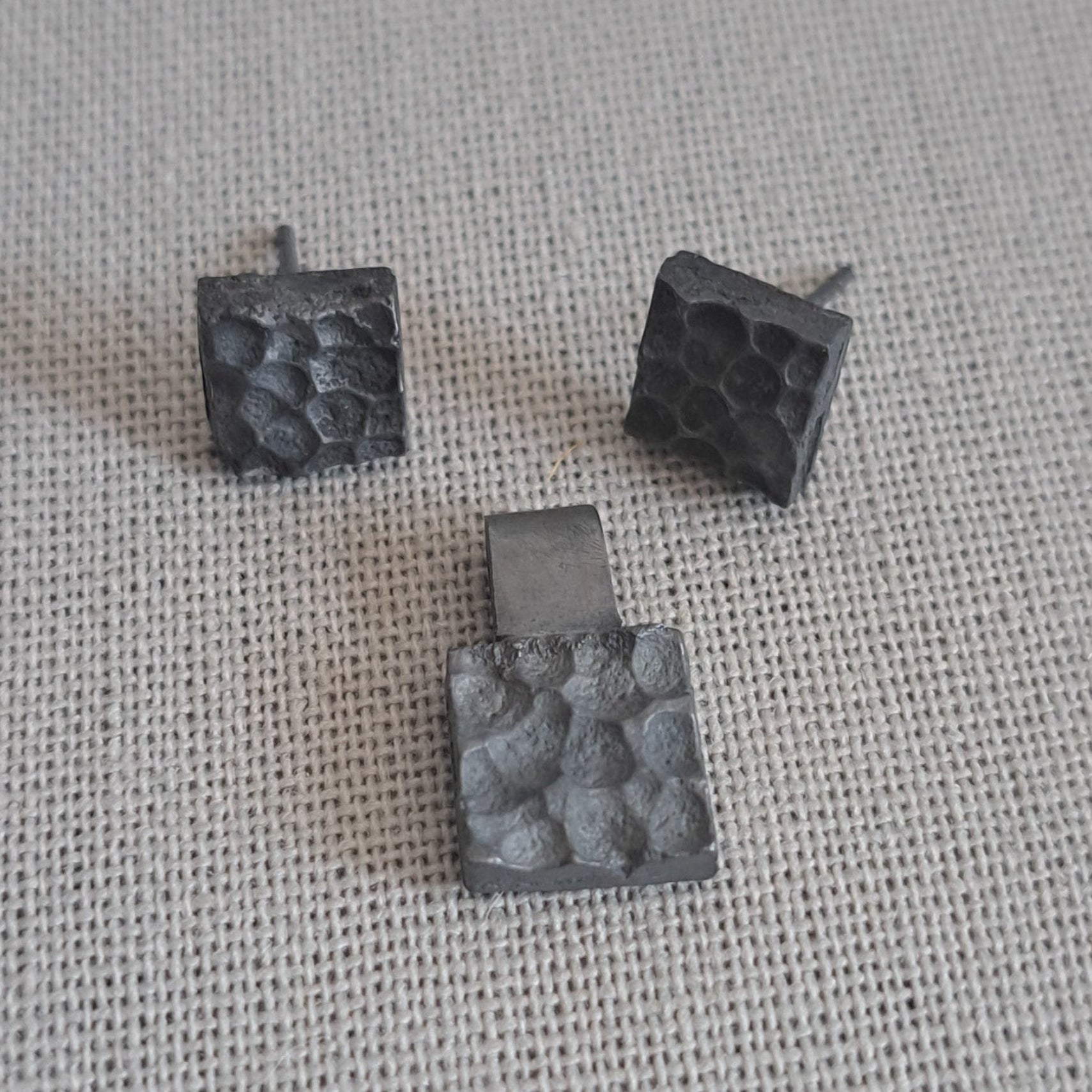 Handcrafted black oxidised sterling silver jewellery set featuring a sculptural pendant and matching stud earrings inspired by architecture and the SONYJA MINI Collection.