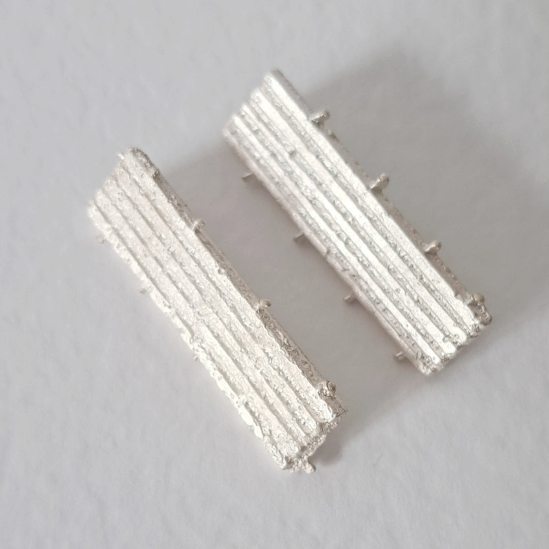 Handmade sculptural earrings 