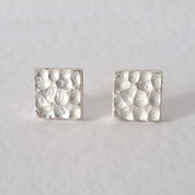 Textures silver earrings 