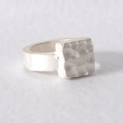 Textured silver ring 