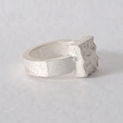 Sculptural silver ring 