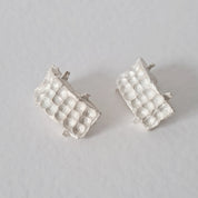 Textured sterling silver earrings 