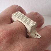 Silver textured ring