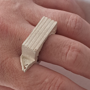 Sculptural silver ring UK 