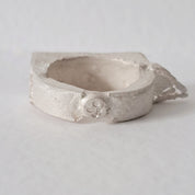 Silver ring with a textured surface 