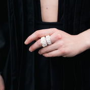handmade Organic textured silver ring