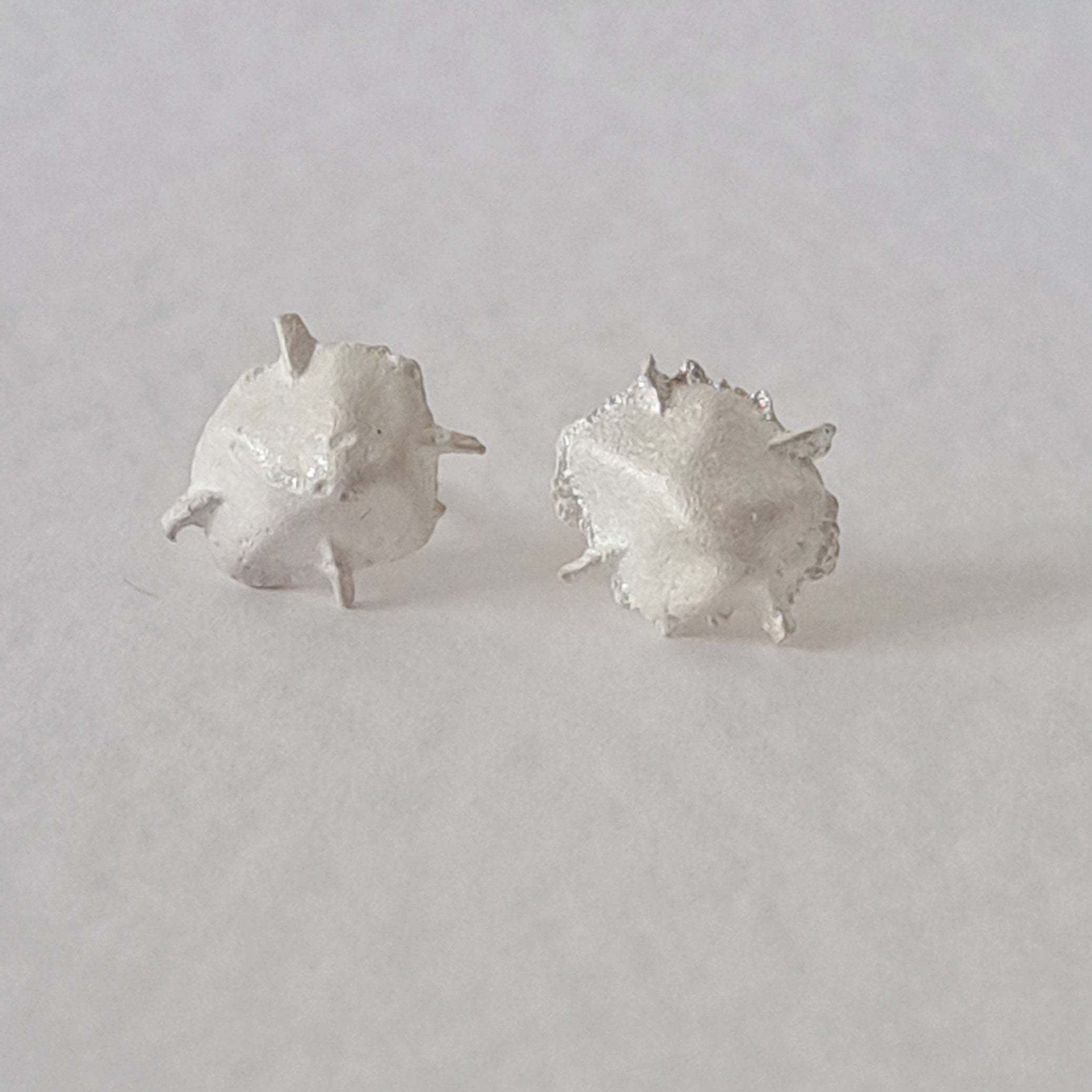 Futurist Brutalist Pebble Stud Earrings