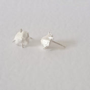 Small handmade silver studs