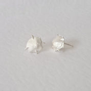Handmade Textured silver studs UK