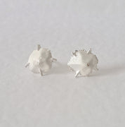 Sculptural silver earrings 