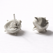 Handmade earrings with texture made in UK