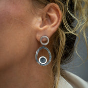 Silver Earrings with Zirconia