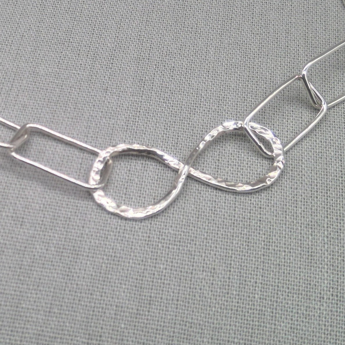 Infinity link silver chain necklace